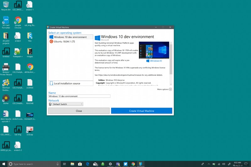 วิธีการติดตั้งเครื่องเสมือนบน Windows 10 โดยใช้ Hyper V ตอนนี้ง่ายยิ่งขึ้นด้วยการสร้างด่วน