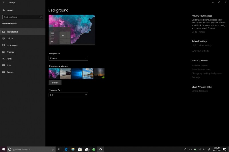วิธีเปลี่ยนพื้นหลังของคุณใน Windows 10 