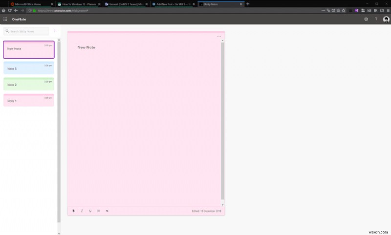 วิธีการดู Windows 10 Sticky Notes บนเว็บ
