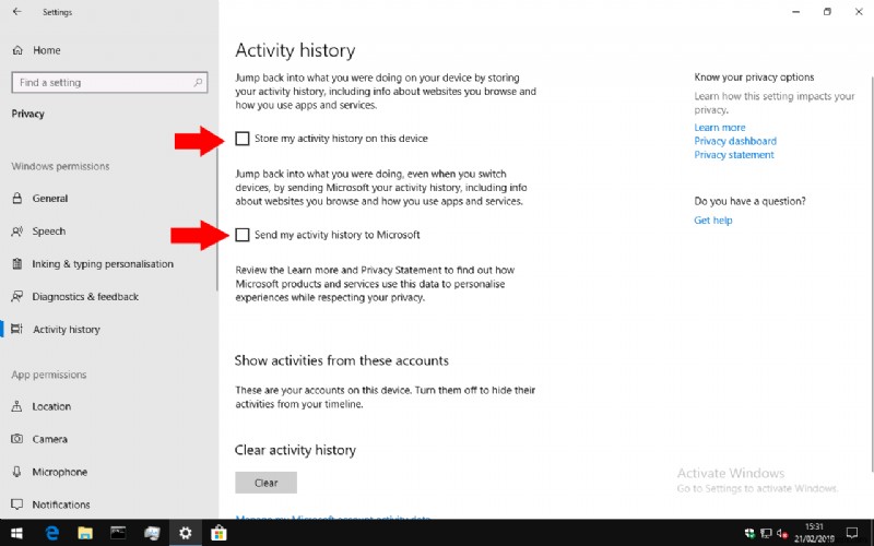 วิธีปิดใช้งาน (หรือเปิดใช้งานใหม่) คุณลักษณะไทม์ไลน์ของ Windows 10