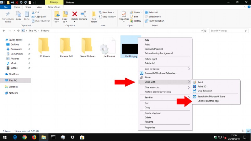 วิธีใช้ Windows Photo Viewer เป็นโปรแกรมดูรูปภาพเริ่มต้นใน Windows 10