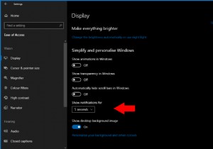 วิธีเพิ่มการหมดเวลาการแจ้งเตือนของ Windows 10