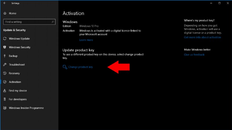 วิธีการเปลี่ยนรหัสผลิตภัณฑ์ของคุณใน Windows 10
