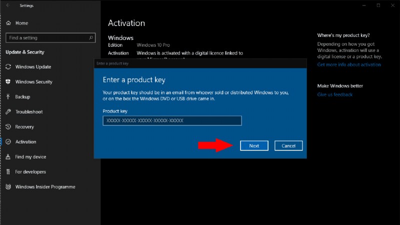 วิธีการเปลี่ยนรหัสผลิตภัณฑ์ของคุณใน Windows 10