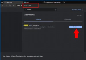วิธีเปิดใช้งานเครื่องมือไวยากรณ์ในมุมมองการอ่านใน Edge Insider