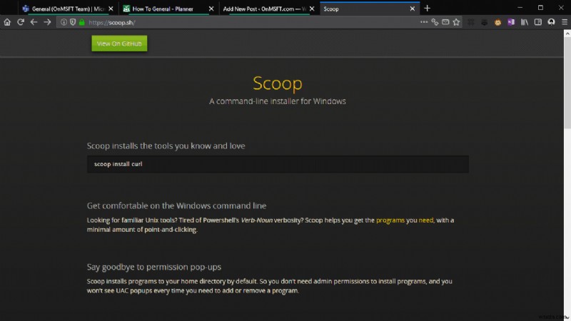วิธีการติดตั้งตัวจัดการแพ็คเกจ Scoop ใน Windows 10