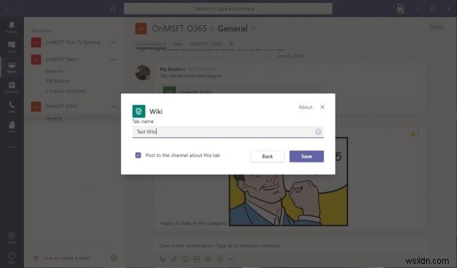 วิธีสื่อสารกับแท็บ Wiki ใน Microsoft Teams อย่างมีประสิทธิภาพ