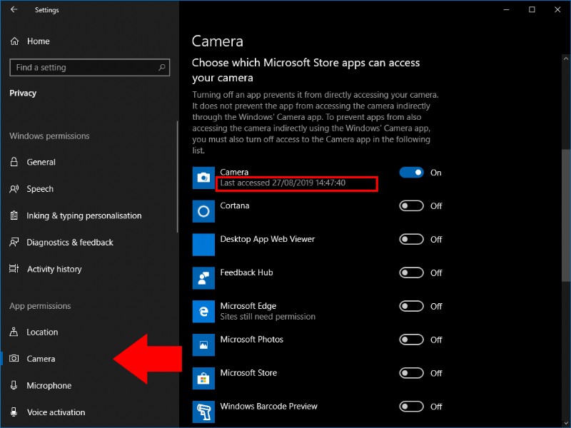 วิธีดูว่าแอปใดใช้เว็บแคมของคุณใน Windows 10