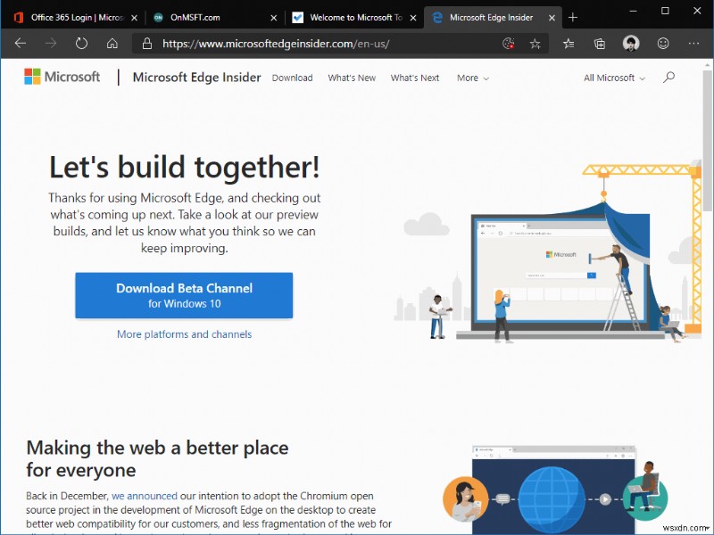 วิธีใช้แท็บที่ปักหมุดใน Microsoft Edge Insider