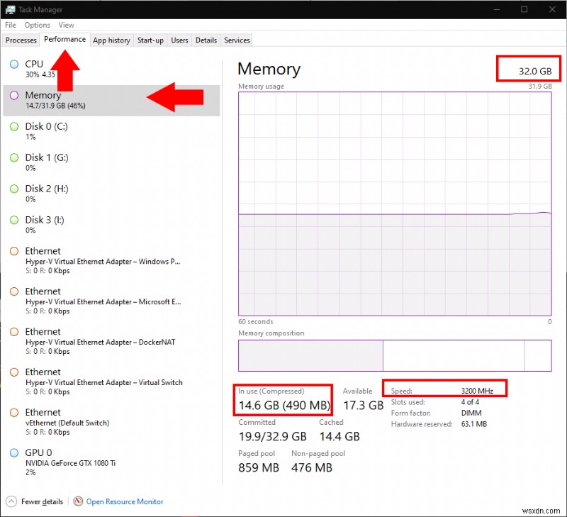 วิธีตรวจสอบขนาดและความเร็วของ RAM ใน Windows 10