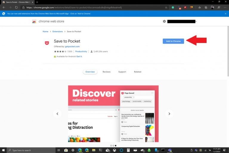 วิธีการติดตั้งส่วนขยายจาก Chrome Store บน Edge Insider