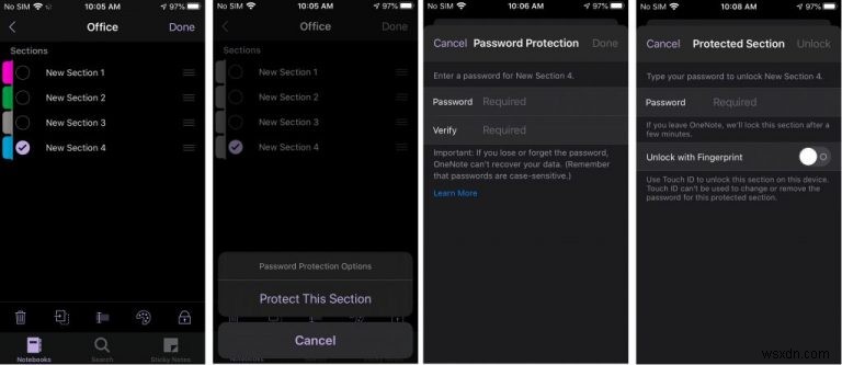 วิธีการป้องกันรหัสผ่านในส่วนของสมุดบันทึกใน OneNote บน Windows, iOS, Android และ MacOS