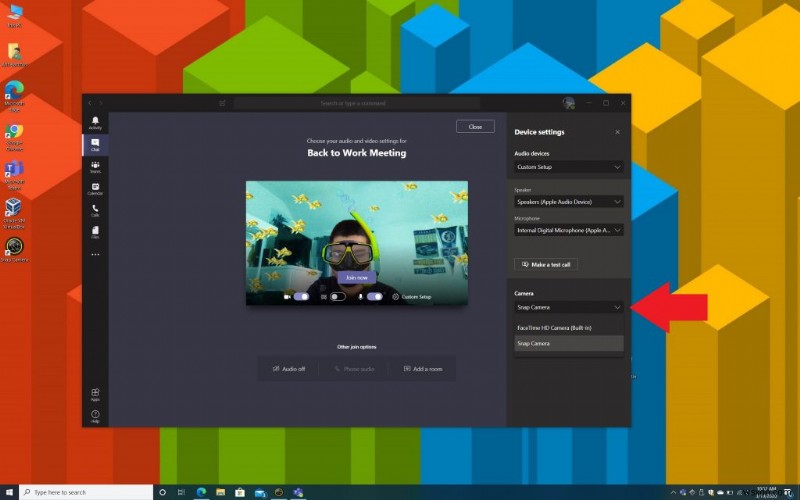 วิธีใช้กล้อง Snapchat บน Windows 10 เพื่อเพิ่มสีสันการโทรใน Microsoft Teams