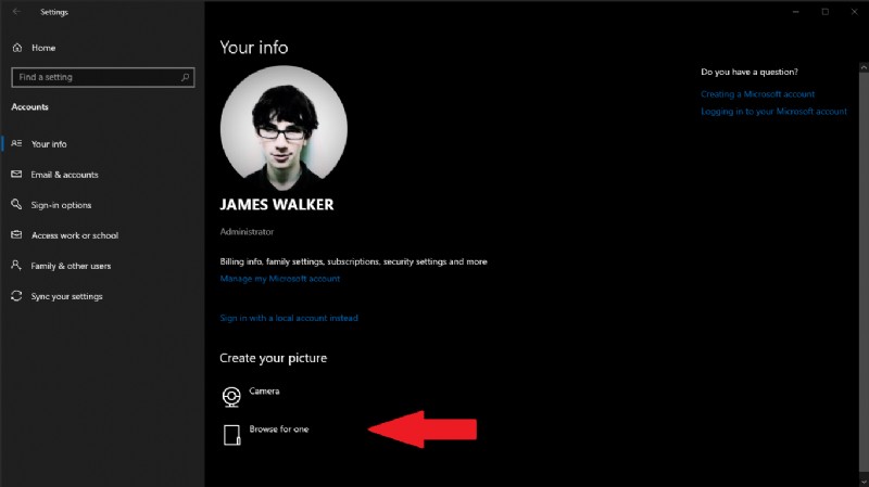 วิธีเปลี่ยนรูปโปรไฟล์บัญชีของคุณใน Windows 10