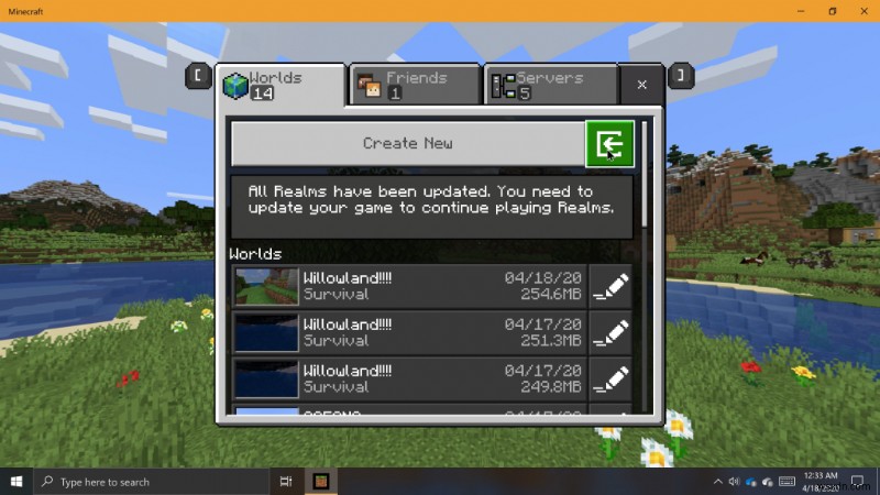 วิธีการสำรองและนำเข้าโลกใน Minecraft บน Windows 10