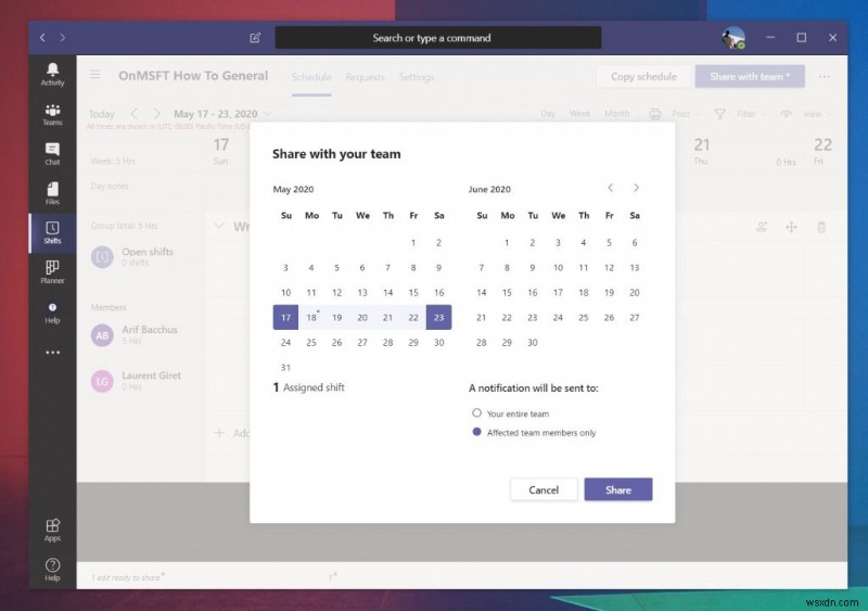 วิธีใช้กะใน Microsoft Teams เพื่อจัดการชั่วโมงทำงาน กำหนดการ และอื่นๆ