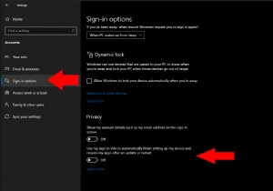 วิธีหยุด Windows 10 ให้รีสตาร์ทแอปของคุณหลังจากที่คุณเข้าสู่ระบบ