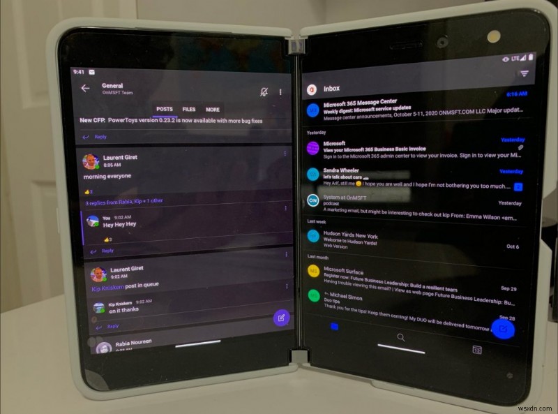 เคล็ดลับในการใช้ประโยชน์สูงสุดจาก Microsoft Teams บน Surface Duo