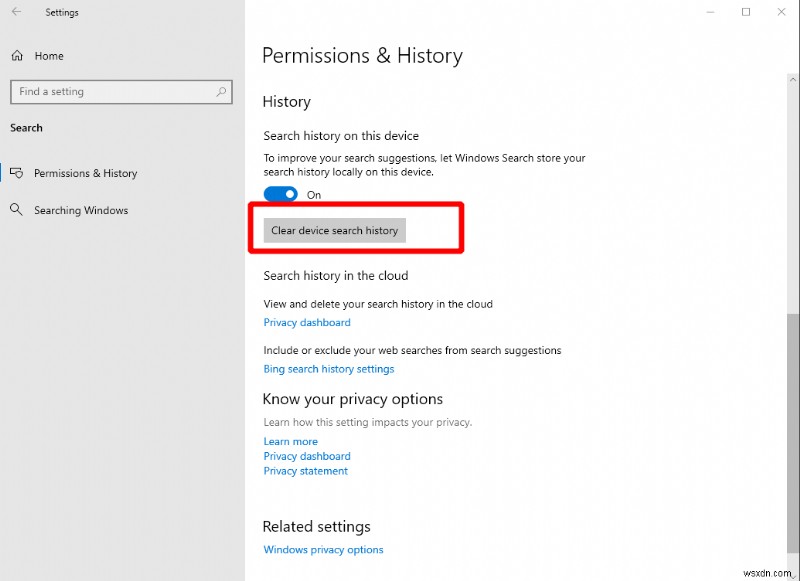 วิธีล้างประวัติการค้นหาของ Windows 10