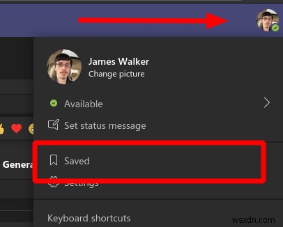 วิธีการบุ๊กมาร์กข้อความใน Microsoft Teams