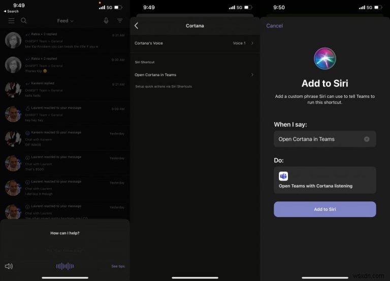Cortana มีบ้านใหม่ใน Microsoft Teams บนมือถือ --- นี่คือวิธีใช้งาน 