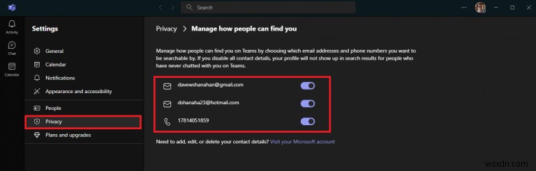 วิธีซ่อนที่อยู่อีเมลของคุณในแชทจาก Microsoft Teams บน Windows 11