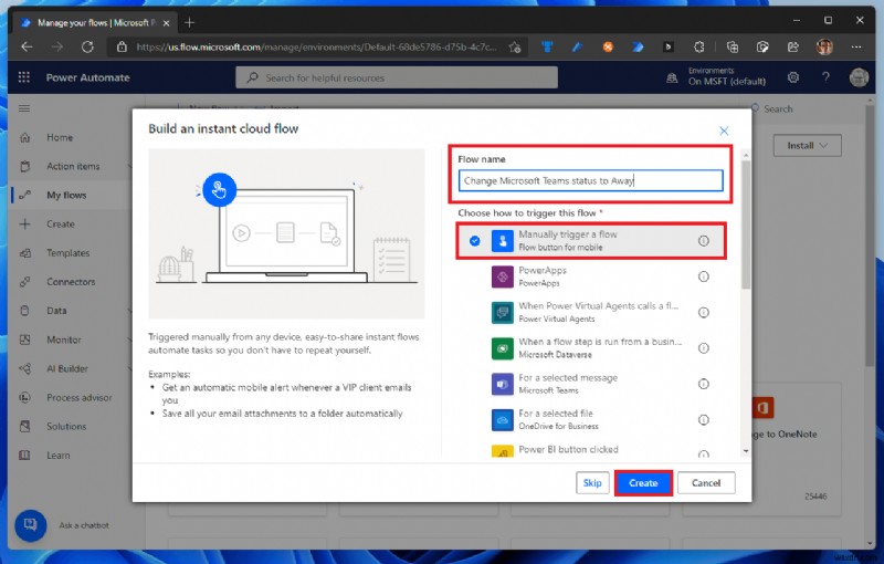 วิธีอัปเดตสถานะ Microsoft Teams โดยใช้ Power Automate