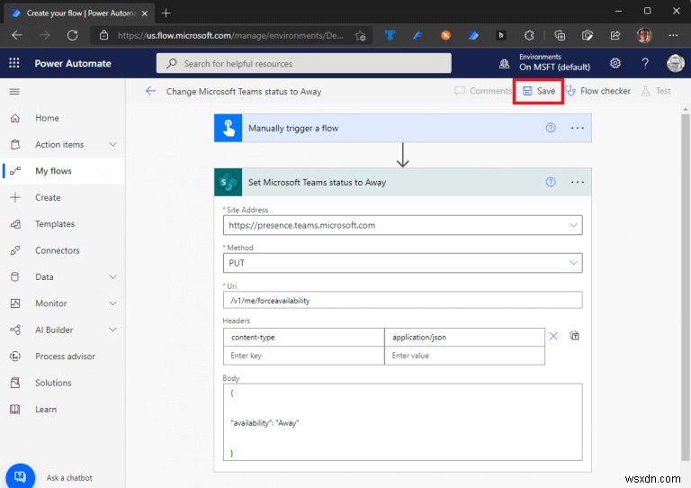 วิธีอัปเดตสถานะ Microsoft Teams โดยใช้ Power Automate