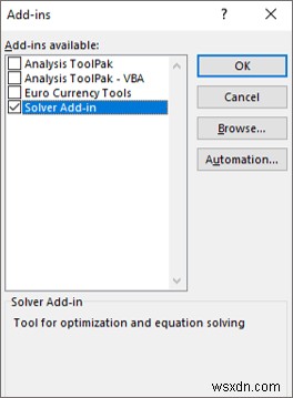 วิธีการติดตั้งโปรแกรมเสริมใน Microsoft Excel