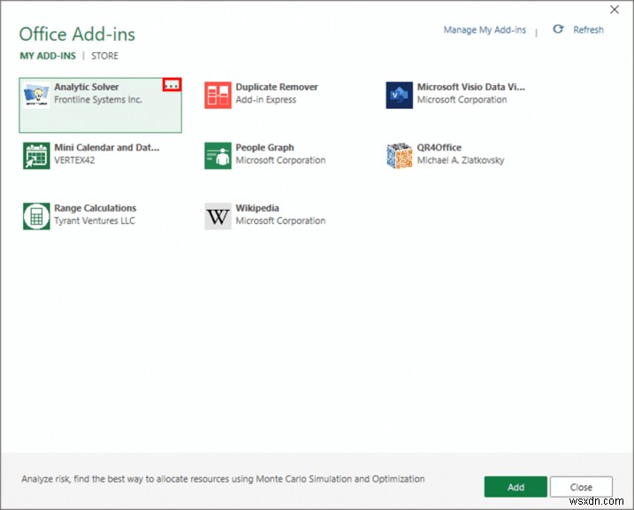 วิธีการติดตั้งโปรแกรมเสริมใน Microsoft Excel