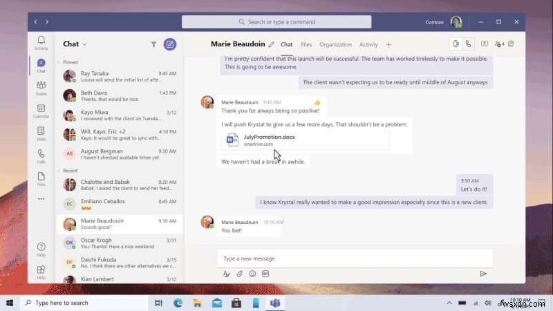 Microsoft แนะนำคุณลักษณะส่วนบุคคลฟรีบน Microsoft Teams ทำให้ดีกว่า WhatsApp