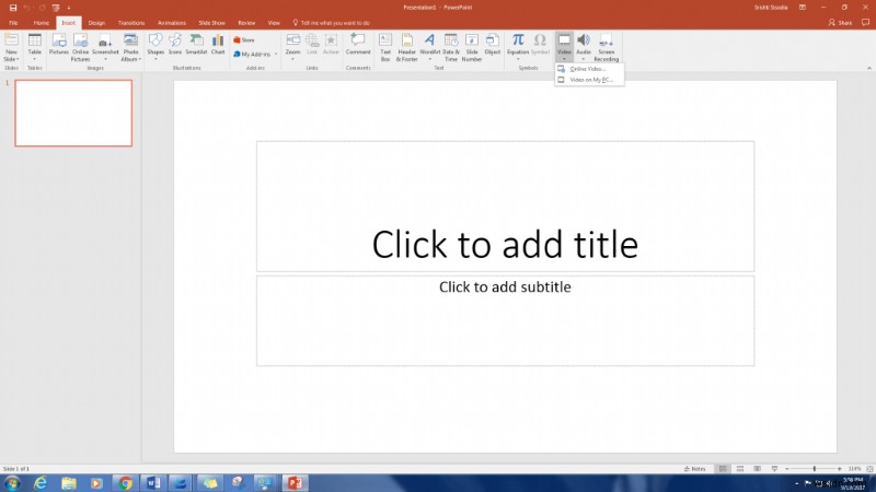 วิธีการเพิ่มวิดีโอในงานนำเสนอ PowerPoint