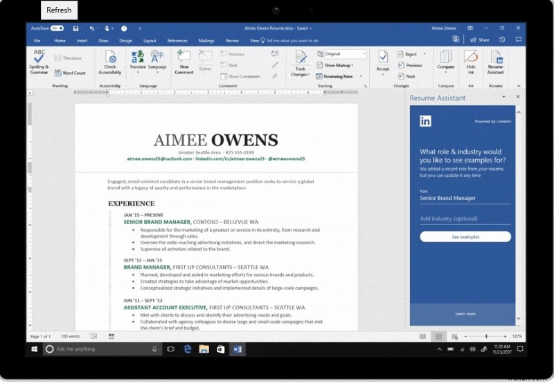 ทำให้ประวัติย่อมีประสิทธิภาพมากขึ้นด้วย MS Word Resume Assistant