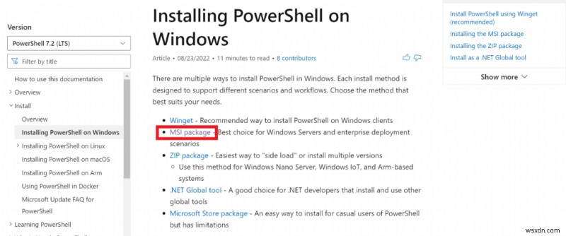 วิธีอัปเดต Powershell บน Windows 11