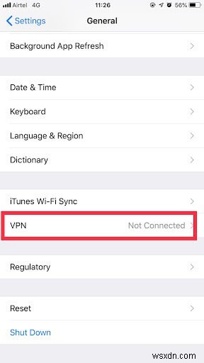 ขั้นตอนในการกำหนดค่าการเข้าถึง VPN บน iOS