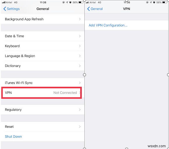 ขั้นตอนในการกำหนดค่าการเข้าถึง VPN บน iOS