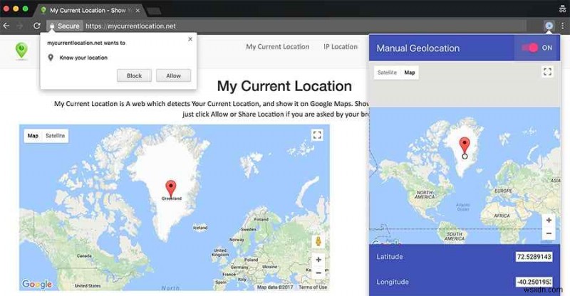 วิธีการปลอมตำแหน่ง GPS ใน Chrome