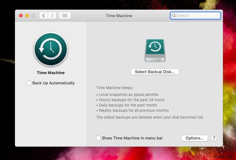 วิธีล้างข้อมูลสำรอง Time Machine จาก Mac