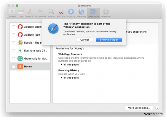 วิธีถอนการติดตั้งส่วนขยายเบราว์เซอร์บน Mac ของคุณ