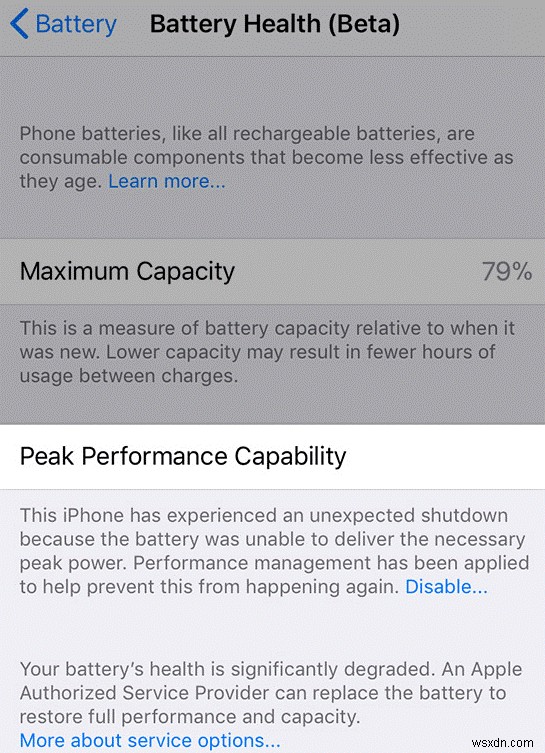 iPhone อนุญาตให้ปิดการใช้งานการควบคุม CPU ใน iOS 11.3