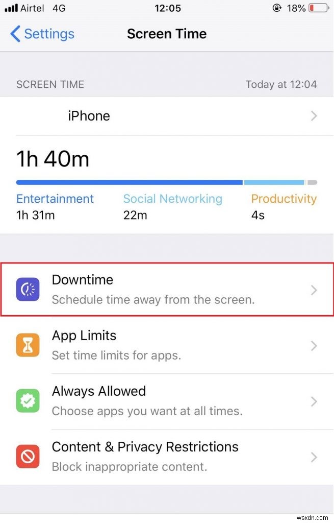 วิธีใช้คุณสมบัติการจำกัดเวลาหน้าจอและแอป iOS 12
