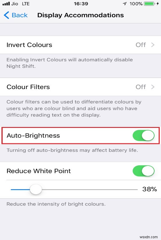 วิธีปิดความสว่างอัตโนมัติใน iOS11