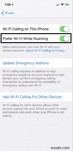 วิธีเปิดใช้งานการโทรผ่าน Wi-Fi บน iOS