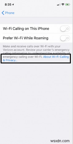 วิธีเปิดใช้งานการโทรผ่าน Wi-Fi บน iOS