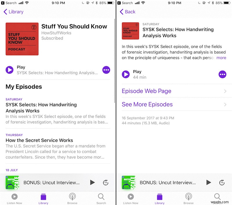 วิธีใช้แอป Podcasts บน iOS 11