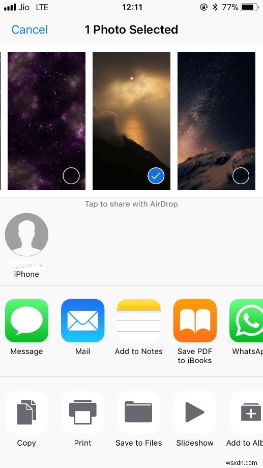 วิธีใช้ Airdrop บน iOS 11