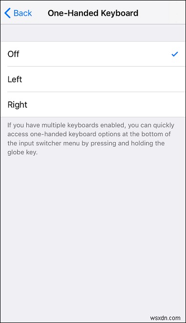 วิธีเปิดใช้งานคีย์บอร์ดมือเดียวบน iOS 11