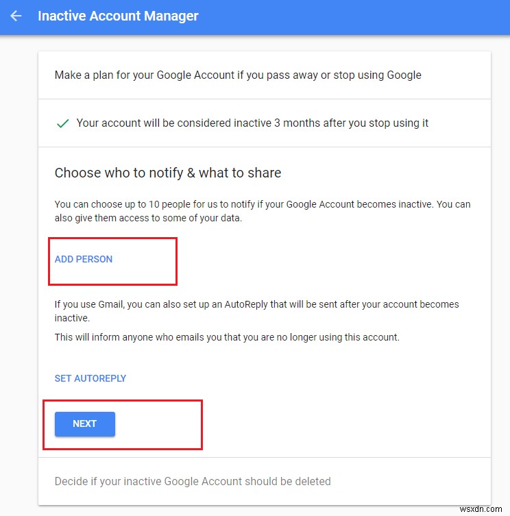 ตั้งค่าบัญชี Google ของคุณให้ลบอัตโนมัติหลังจากไม่มีการใช้งานเป็นระยะเวลาหนึ่ง