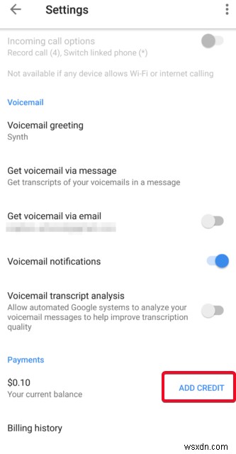 วิธีการเพิ่มเครดิตในบัญชี Google Voice