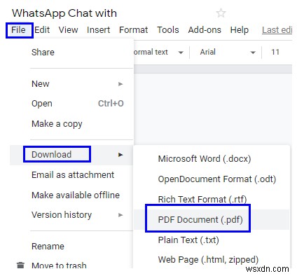 วิธีการส่งออกประวัติการแชท WhatsApp ของคุณเป็น PDF?